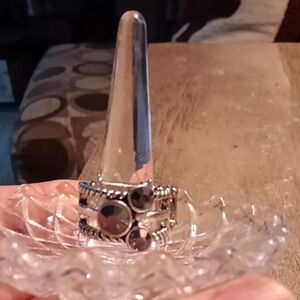 Paparazzi Silver and Black Statement Ring